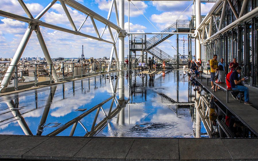 Dakterras Centre Pompidou Parijs