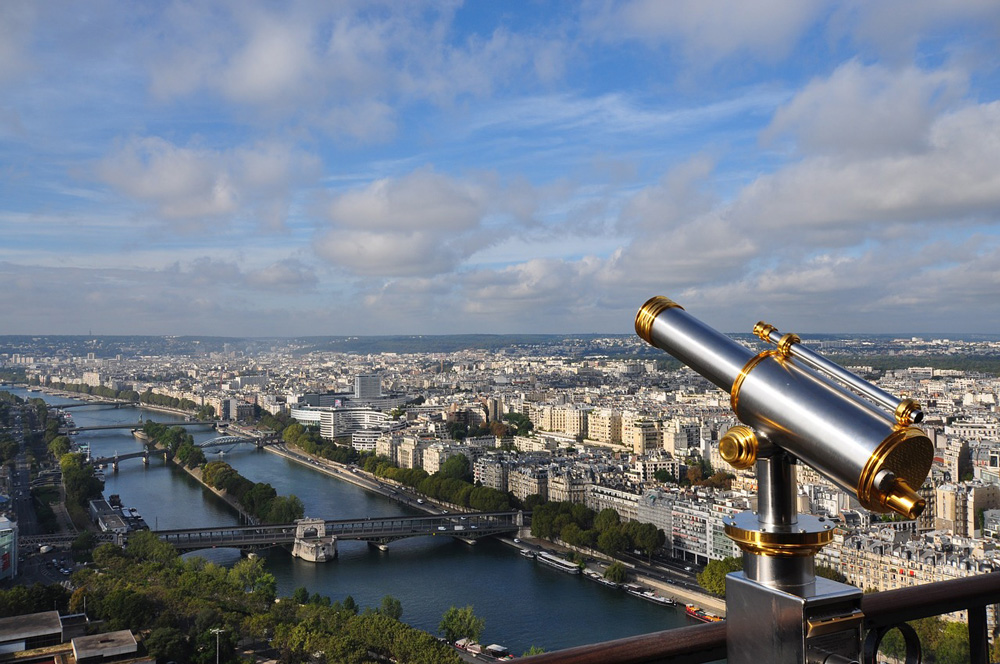 Uitzicht vanaf de tweede verdieping van de Eiffeltoren