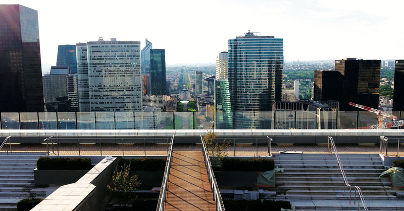 Uitzicht vanaf La Grande Arche Parijs