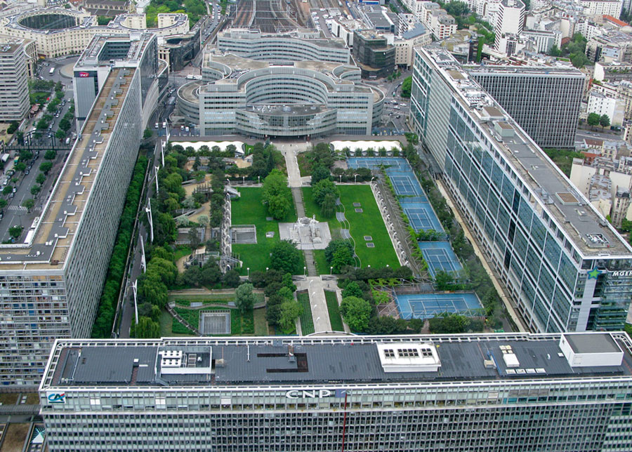 Jardin Atlantique op het dak van het Gare Montparnasse Parijs