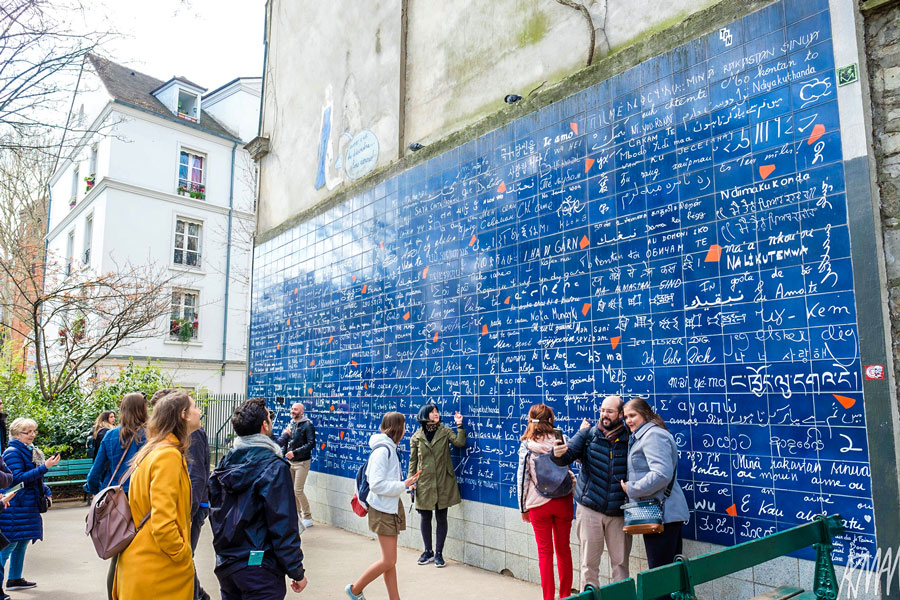 Liefdesmuur Parijs Muur van de Liefde Montmartre
