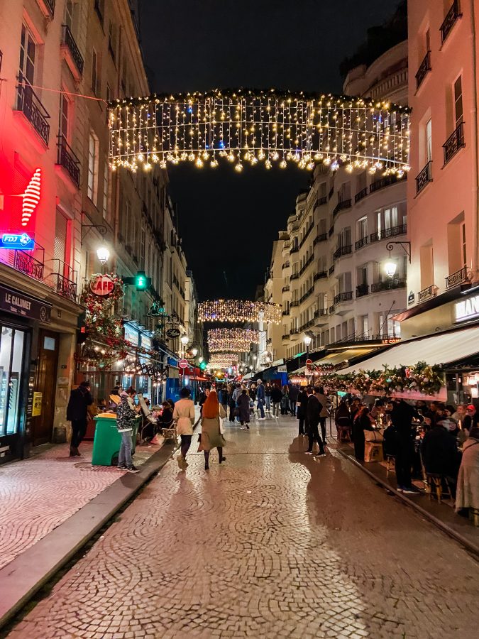  Rue Montorgueil kerst in parijs