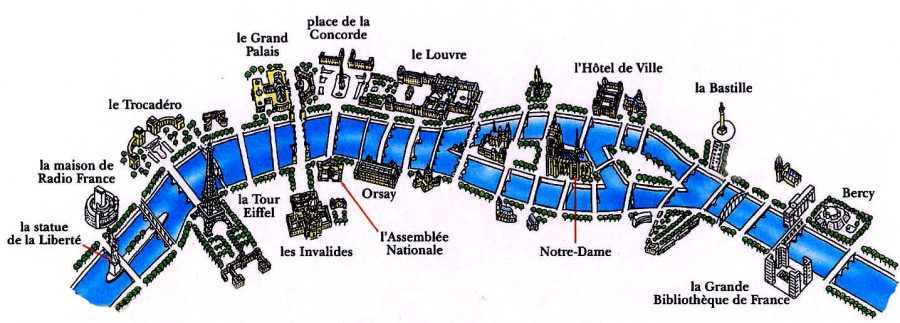 bezienswaardigheden langs de route van de openingsceremonie over de Seine