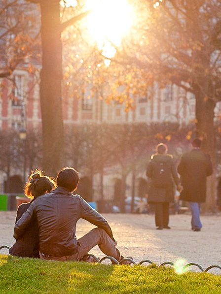 Place des Vosges is een romantische plek