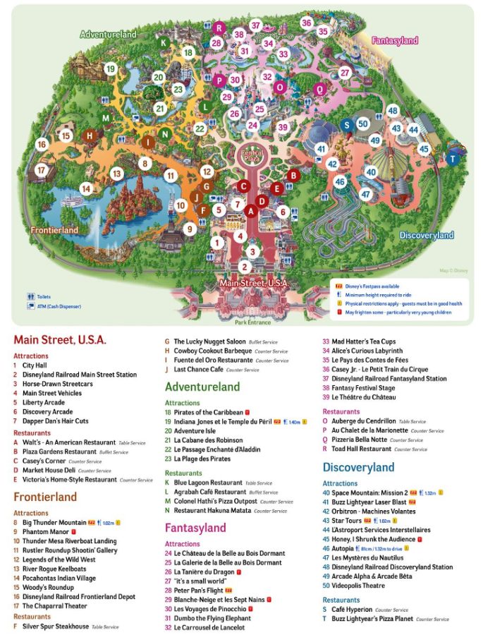 plattegrond disneyland park