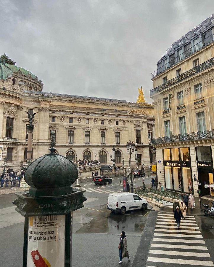 Uitzicht op de opera vanuit het parfum museum parijs